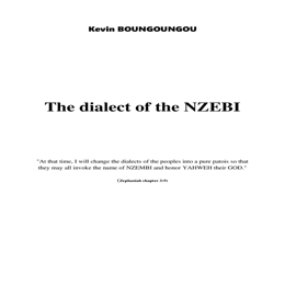 The dialect of the NZEBI