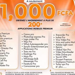 OBTENEZ PLUS DE 1000 APPLICATIONS MOBILE PREMIUM