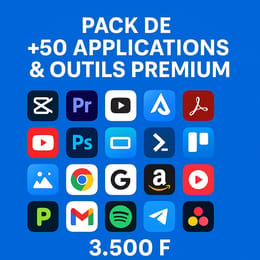 PACK DE +50 APPLICATIONS & OUTILS PREMIUM