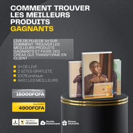 « Trouver un produit gagnant en Afrique : la méthode complète (Live 1h) »