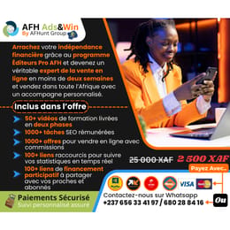 🎯 Formez-vous au marketing digital et commencez à gagner entre 1 000 et 25 000 FCFA dès le 3ᵉ jour !