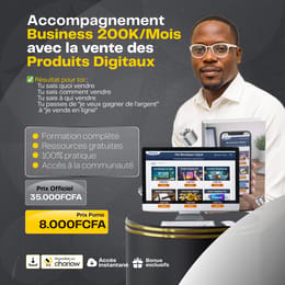 ACCOMPAGNEMENT BUSINESS 200K / MOIS AVEC LA VENTE DE PRODUITS DIGITAUX