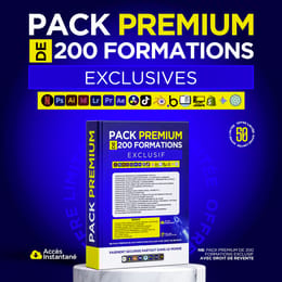 Pack Premium de 200 Formations Exclusives : Accès Complet et Qualifié