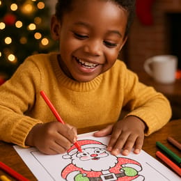 Noël Magique - 25 pages pour colorer le Père Noël