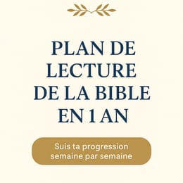 Un Plan de lecture de la bible sur une année