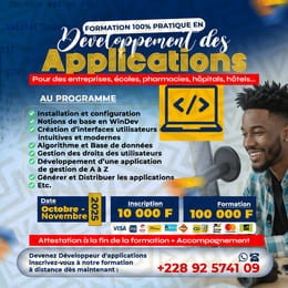 Formation en développement d'applications pour ordinateurs