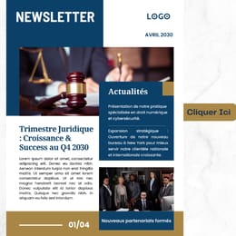 Modèle de Newsletter Professionnels du Droit  Prêt à Télécharger