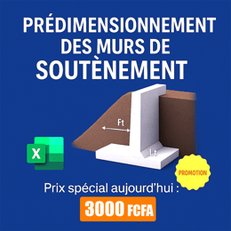 Excel – Prédimensionnement complet des Murs de Soutènement