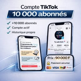 Compte TikTok 10 000 Abonnés – Prêt à l’Usage