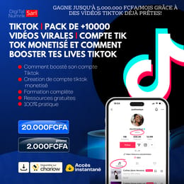 TIKTOK | PACK DE +10000 VIDÉOS VIRALES | COMPTE TIKTOK MONETISÉ ET COMMENT BOOSTER TES LIVES TIKTOK