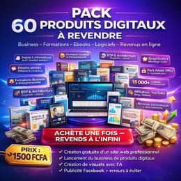 PACK 60 PRODUITS DIGITAUX (business, formation, ebooks)