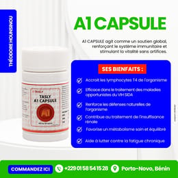 A1 CAPSULE —LE BOUCLIER NATUREL CONTRE LE VIH, L’IMMUNODÉFICIENCE ET LA FATIGUE MORTELLE