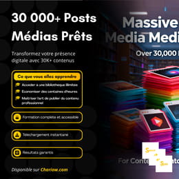 30 000+ Posts Médias Prêts — Ne Manquez Plus Jamais d'Inspiration !