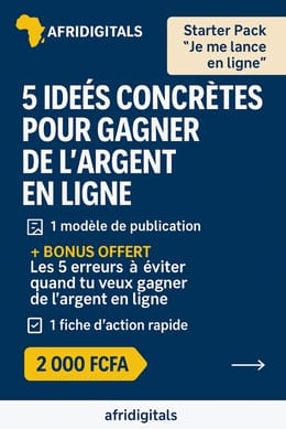 Afridigitals Starter Pack – Je me lance en ligne