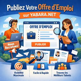 Publication d'avis de recrutement sur notre site yabara.net