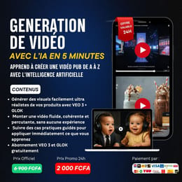FORMATION : Création de vidéos (VEO 3) Compte Pro Gratuit depuis l’Afrique