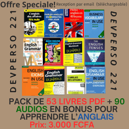 Pack de 54 livres pdf pour apprendre l'anglais +90 audios en bonus