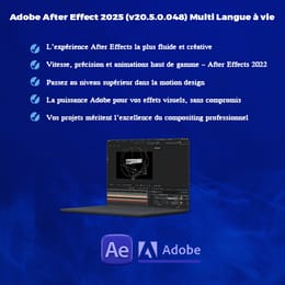 Adobe After Effect  2025 (v20.5.0.048) Multi Langue à vie