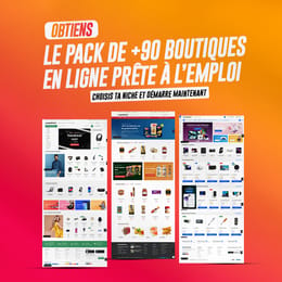Pack 90 Boutiques en ligne clé en main, Prêtes à l’emploi avec WooCommerce