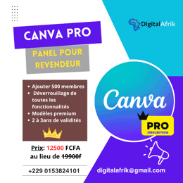 Panneau D'administration Canva | 500 Comptes Canva Pro | Accès Instantané