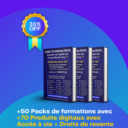 +50 Packs de formations avec +70 Produits digitaux