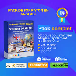 Pack Complet 50 Cours Pour Maîtriser l'Anglais Rapidement