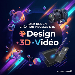 🎨Formation Design, Création Visuelle, 3D & Vidéo – Crée Comme un Pro en Un Temps Record–