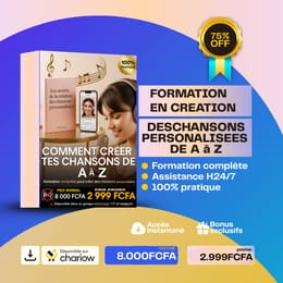 Formation complète en Création de CHANSON PERSONNALISÉES avec l'IA de A à Z