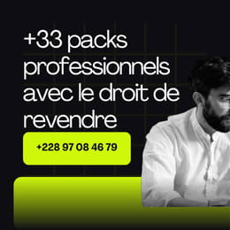 +33 Packs  de formation professionnelle avec le droit de revendre