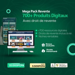 Mega Pack Revente – 700+ Ressources Digitales avec Droits de Vente
