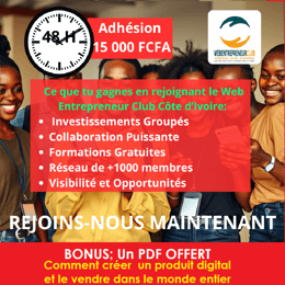 ADHÉSION WECCI - BONUS UN PDF OFFERT  "les clés de l'enrichissement avec les produits digitaux )
