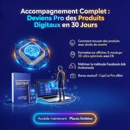 ACCOMPAGNEMENT COMPLET : DEVIENS PRO DE LA VENTE DES PRODUITS DIGITAUX