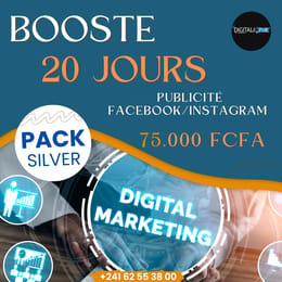 PACK SILVER - 20 JOURS  DE PUBLICITÉ(BOOSTE) FACEBOOK/INSTAGRAM