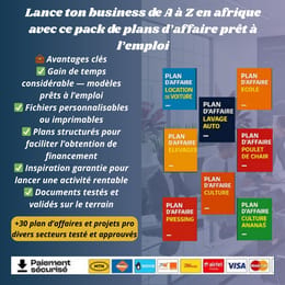 Lance ton Business de A à Z en Afrique avec ce Pack de Plans d’Affaires Prêts à l’Emploi
