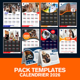 📅 PACK DE CALENDRIERS PROFESSIONNELS – 2026