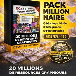 Pack Millionnaire avec Droit de Revente – Devenez vite un expert dans vos créations