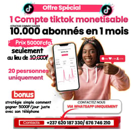 Compte tiktok montisable