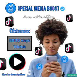 TIKTOK SERVICE : 5 000 VUES DES VIDÉOS