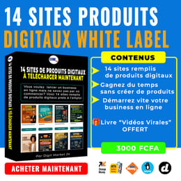 14 SITES DE PRODUITS DIGITAUX WHITE LABEL
