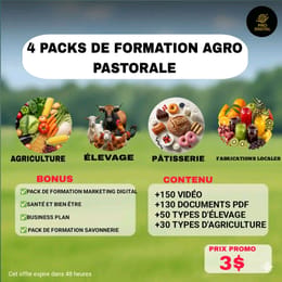 4 PACKS DE FORMATION AGRO-PASTORALE