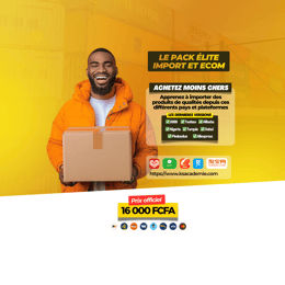 ÉLITE IMPORT & ECOM PRO : Apprends à importer et vendre en Afrique, à ton rythme, comme un pro.