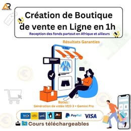 Boutique en Ligne en 1H : Vends Rapidement et Gagne Ton Argent Partout en Afrique