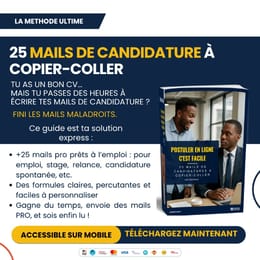 +20 mails de candidature à Copier-Coller pour demande d'emploi, stage