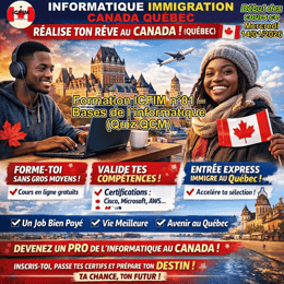 Immigration Canada / Formation Informatique ICFIM n°01 – Bases de l’informatique (Quiz QCM)