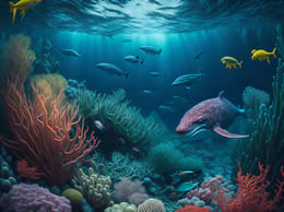 IMAGE N°7 : Plantes et poissons dans la mer (Design d'espace)
