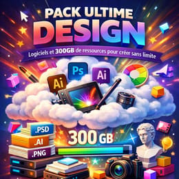 Pack Ultime Design : logiciels et 300GB de ressources pour créer sans limite