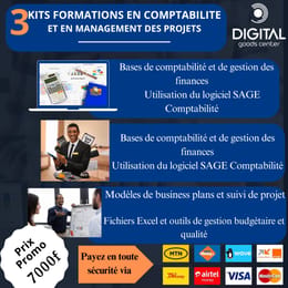 Kit de 3 formation: comptabilité, management et adobe master