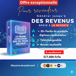 CATALOGUE DE +33 PACKS DE PRODUITS DIGITAUX À UTILISER OU REVENDRE
