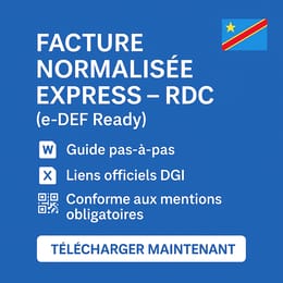 Facture Normalisée Express – RDC (e-DEF Ready) + Guide & Liens Officiels
