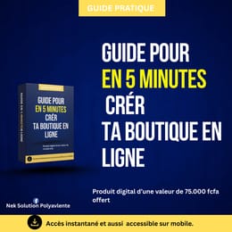 Crée ta boutique en 5 minutes et reçois ton cash grâce aux produits digitaux-Formation complète
